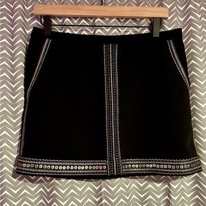 NWOT Madewell Black Embellished Mini Skirt Sz 4